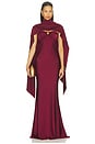 view 1 of 4 VESTIDO MAXI CON PAÑUELO BELLA  in Red Wine