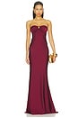 view 2 of 4 VESTIDO MAXI CON PAÑUELO BELLA  in Red Wine