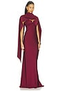 view 4 of 4 VESTIDO MAXI CON PAÑUELO BELLA  in Red Wine
