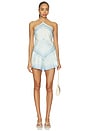 view 5 of 6 Carly Shorts in Aqua Shell Print