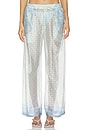 view 1 of 6 PIERNA RECTA MACEY in Aqua Shell Print