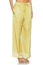 view 2 of 6 PANTALON LARGE MACEY in Mustard Mosaic Print