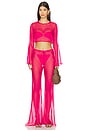 view 5 of 6 Kairo Wide Leg Pants in Fuchsia