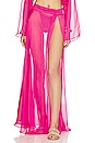 view 1 of 4 Alaia Maxi Slit Skirt in Pink