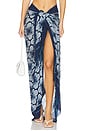 view 1 of 7 Print Pareo Skirt in Blue Print