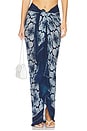 view 2 of 7 Print Pareo Skirt in Blue Print