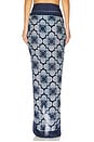view 5 of 7 Print Pareo Skirt in Blue Print
