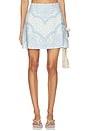 view 1 of 6 Elory Mini Skirt in Aqua Shell Print