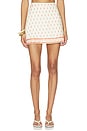 view 1 of 6 Elory Mini Skirt in Orange Mosaic Print