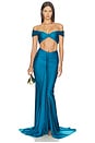 view 5 of 6 FALDA MAXI MARCELLA in Blue Teal