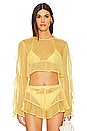 view 1 of 4 Thoma Cropped Shirt in Yellow Macaron
