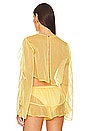 view 3 of 4 Thoma Cropped Shirt in Yellow Macaron