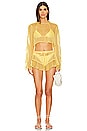 view 4 of 4 Thoma Cropped Shirt in Yellow Macaron