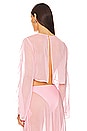 view 3 of 4 Thoma Cropped Shirt in Baby Pink