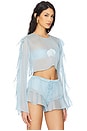 view 2 of 4 Thoma Cropped Shirt in Baby Blue