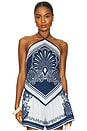 view 1 of 4 Rosa Top in Blue Print