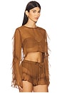 view 2 of 4 Thoma Cropped Shirt in Bronte