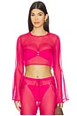 view 1 of 4 Phoenix Crop Top in Fuchsia