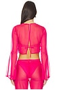 view 3 of 4 Phoenix Crop Top in Fuchsia