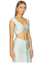 view 2 of 4 Claudia Top in Aqua Blue