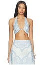 view 1 of 4 Tommy Top in Aqua Shell Print