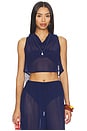 view 2 of 5 Shir Top in Indigo