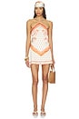 view 4 of 4 TOP HALTER JESSIE in Orange Mosaic Print