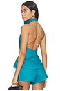 view 3 of 5 TOP CUELLO VUELTO BREIELLE in Blue Teal