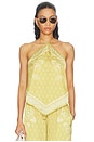 view 1 of 4 TOP HALTER JESSIE in Mustard Mosaic Print