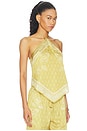 view 2 of 4 TOP HALTER JESSIE in Mustard Mosaic Print