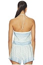 view 3 of 4 Rosa Top in Aqua Shell Print