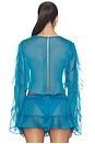view 3 of 4 BLOUSE CROPPED THOMA in Blue Teal
