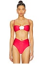 view 2 of 5 Callisto Bikini Top in Raspberry
