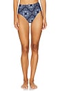 view 1 of 4 Thelma Bikini Bottom in Blue Print