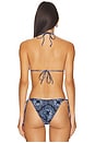 view 3 of 4 Jade Bikini Top in Blue Print