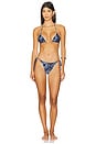 view 4 of 4 Jade Bikini Top in Blue Print