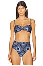 view 2 of 5 Barbara Bikini Top in Blue Print