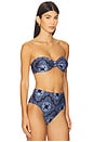 view 3 of 5 Barbara Bikini Top in Blue Print