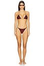 view 4 of 5 Marlin Triangle Bikini Top in Burgundy