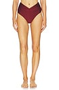 view 1 of 4 Claire Bikini Bottom in Burgundy