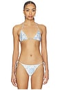 view 1 of 4 TOP BIKINI VIVIENNE in Aqua Shell Print