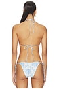 view 3 of 4 TOP BIKINI VIVIENNE in Aqua Shell Print
