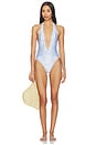 view 1 of 3 BAÑADOR NIA in Aqua Flower Print
