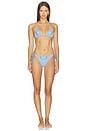 view 4 of 5 Tessa Bikini Bottom in Blue Dove