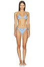 view 4 of 5 Avery Bikini Top in Blue Dove