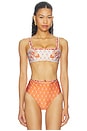 view 1 of 4 Lilia Bikini Top in Orange Mosaic Print