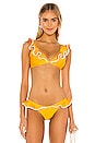 view 1 of 4 Sahara Ruffle Bikini Top in Yellow Mustard