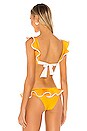 view 3 of 4 Sahara Ruffle Bikini Top in Yellow Mustard