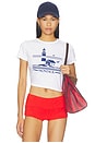 view 1 of 4 Montauk Lighthouse Tiny Tee in White
