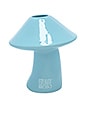 view 2 of 4 Mushroom Ceramic Vase in Blue